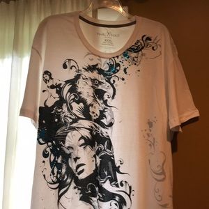 NWT Marc Ecko Cut and Sew v neck graphic tee.